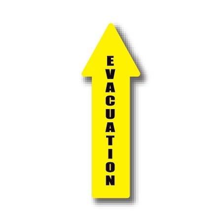 Ergomat 12in x 4in ARROW SIGNS - Evacuation DSV-SIGN 48 #0447UP -UEN